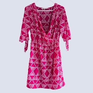 Old Navy‎ Pink and White Geometric Mini Dress Sz XS